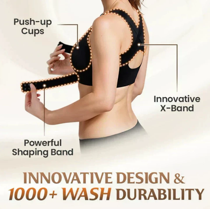 Posture Bra Front Closure Cross-Back Wireless