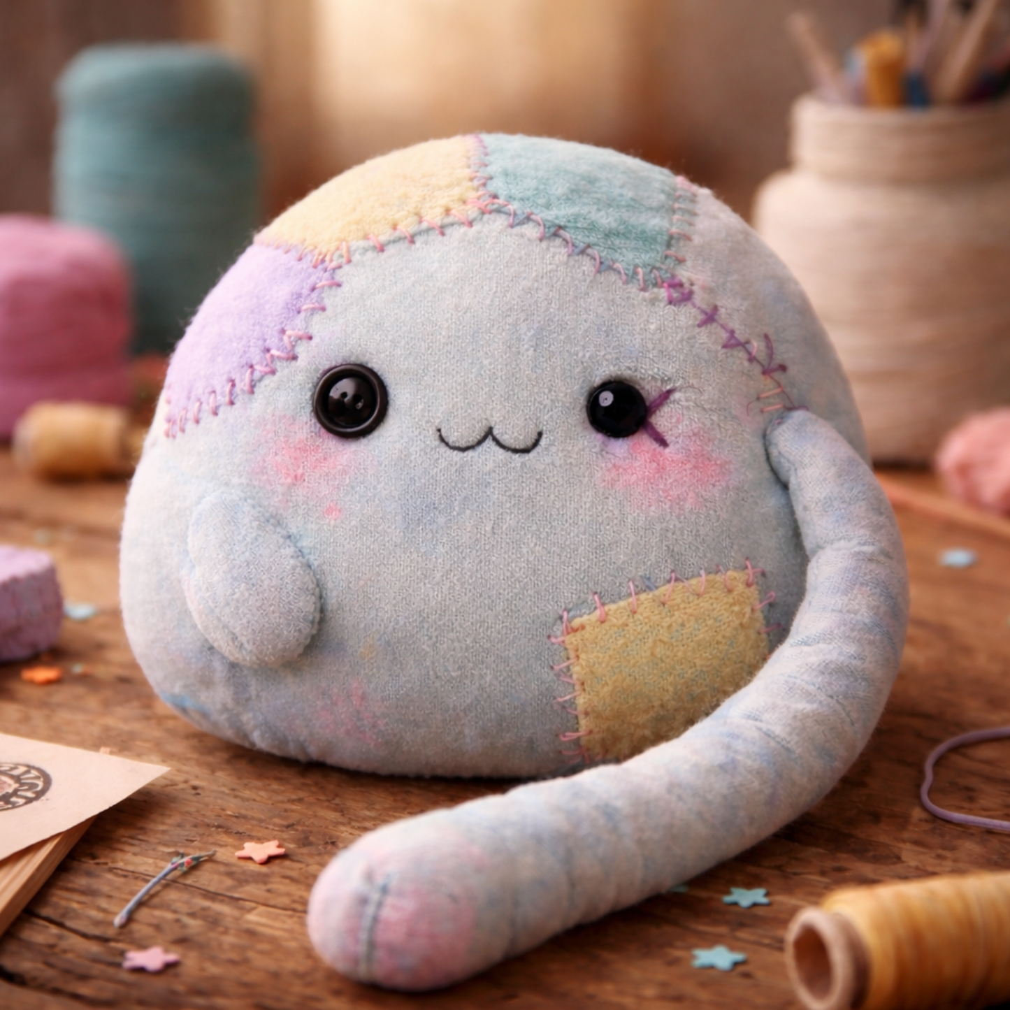 Kawaii Patchwork Cat