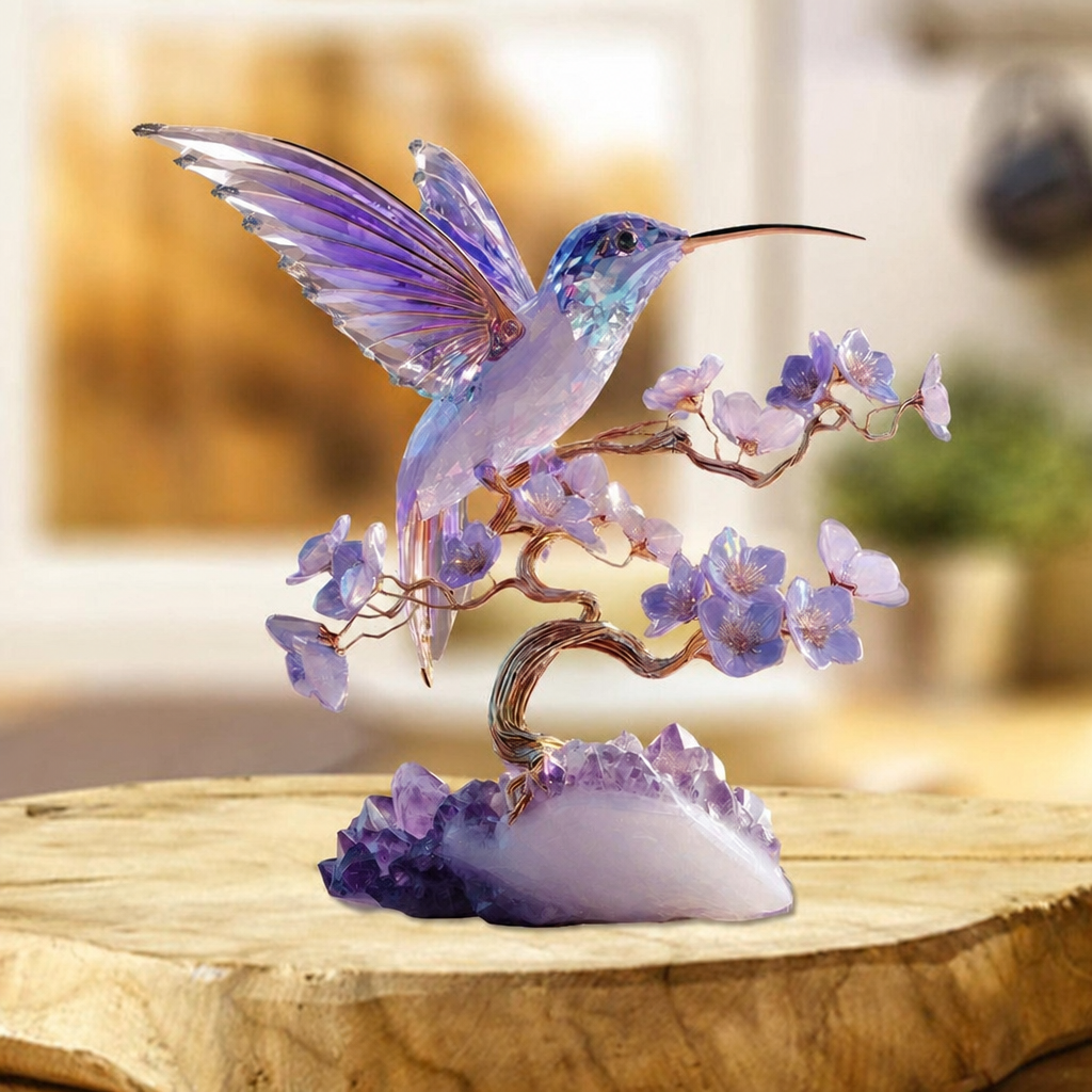 Stunning Amethyst Styled Hummingbird