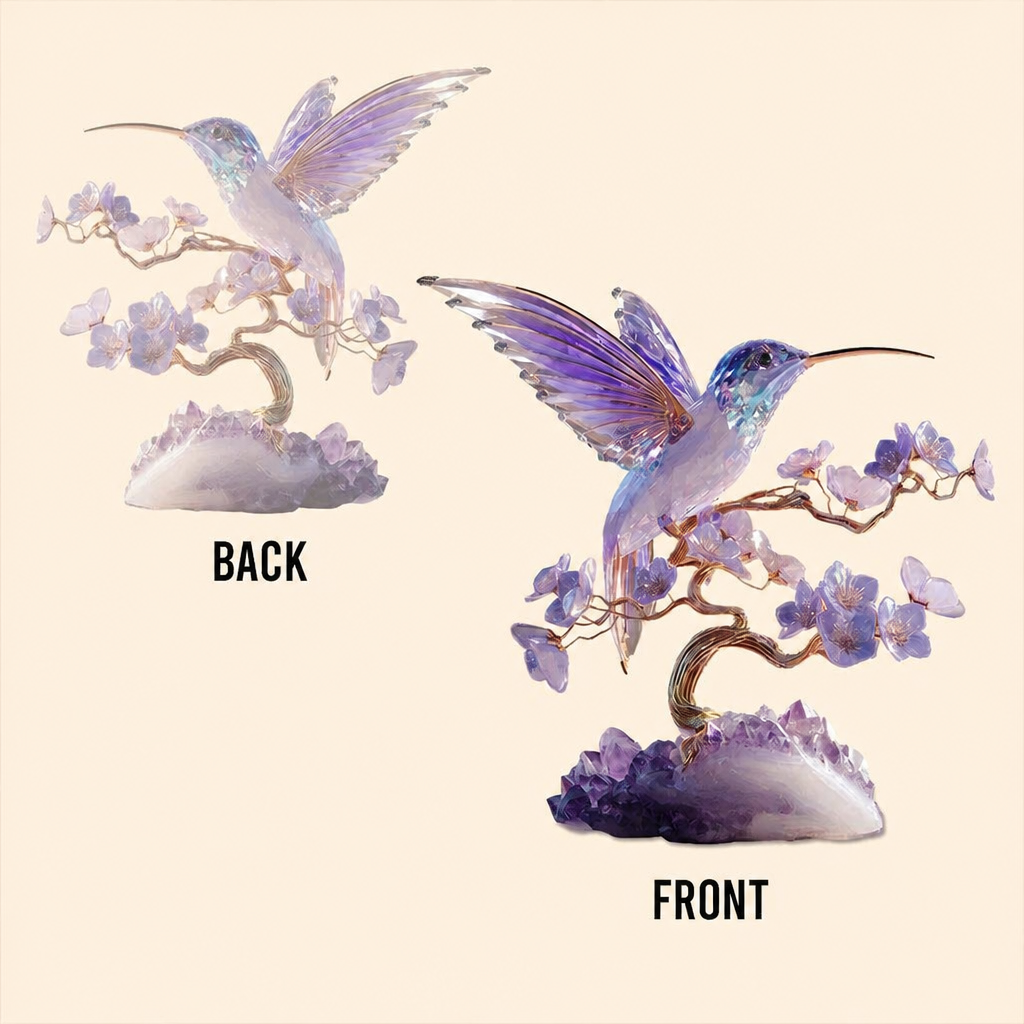 Stunning Amethyst Styled Hummingbird