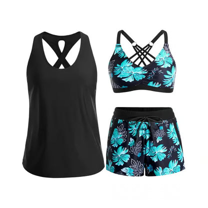 Three Piece Tankini with Shorts