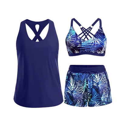Three Piece Tankini with Shorts