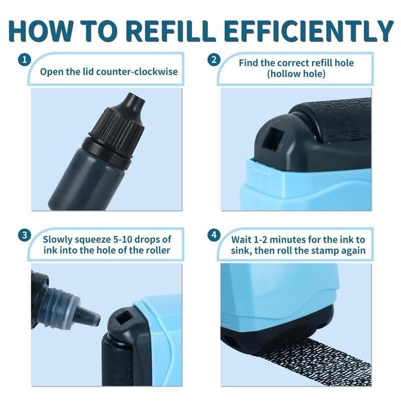 Privacy Protection Security Roller Stamp — Address & Billing Info Blocker