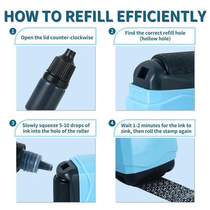 Privacy Protection Security Roller Stamp — Address & Billing Info Blocker