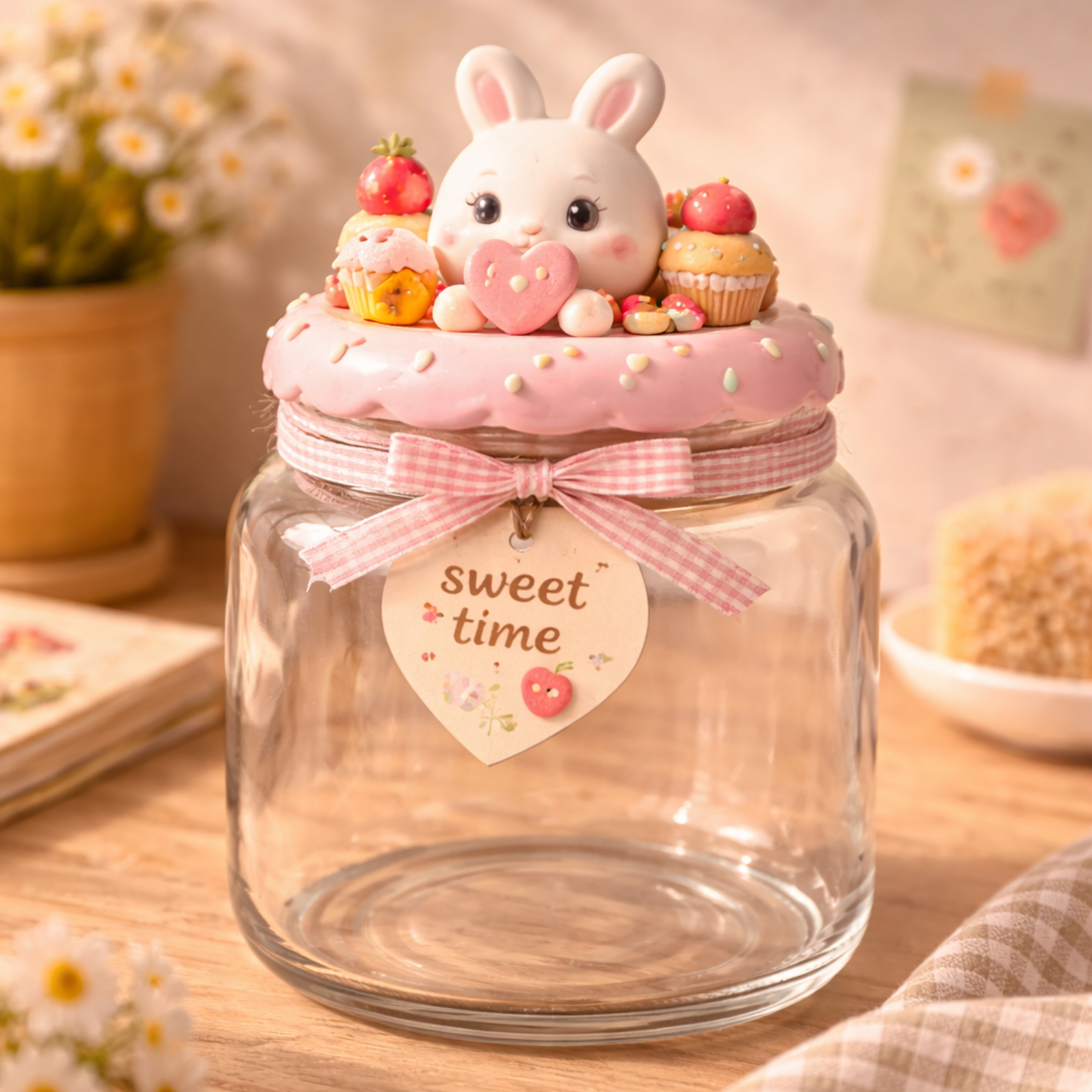 Sweet Time Bunny Dessert Storage Jar