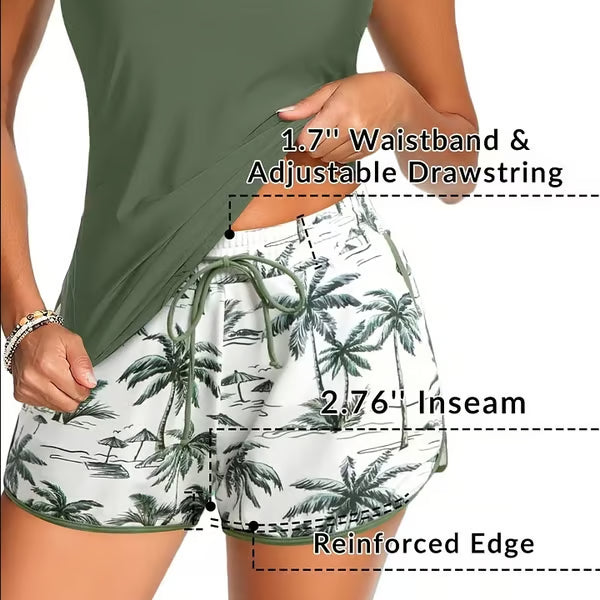 Three Piece Tankini with Shorts