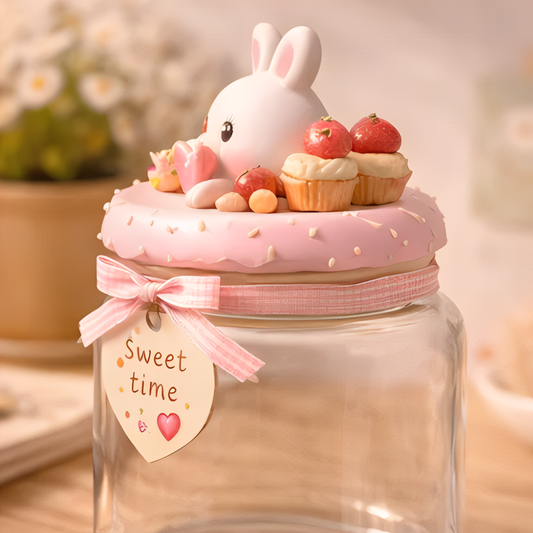 Sweet Time Bunny Dessert Storage Jar