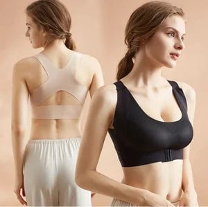 Posture Bra Front Closure Cross-Back Wireless
