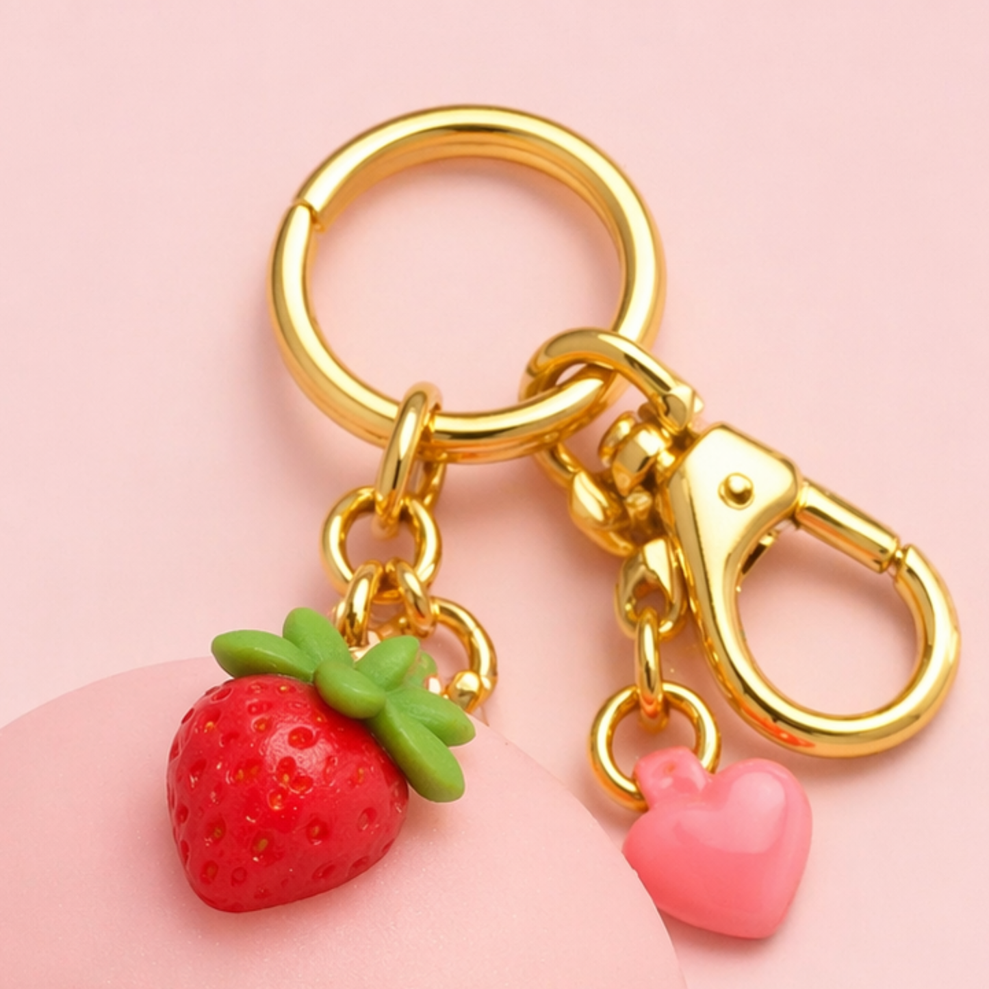 Strawberry Mochi Keychain