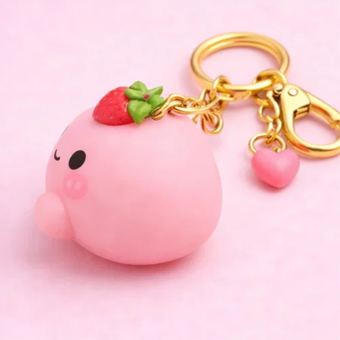Strawberry Mochi Keychain