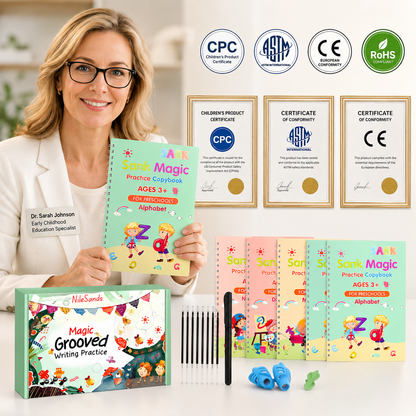 MagicBook | Kids Practice Copybook Set (4Pcs/Set)