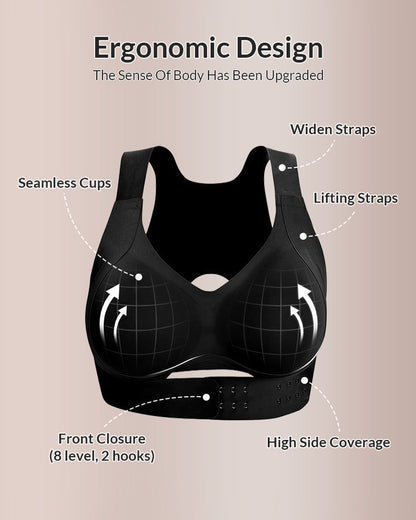 Posture Bra Front Closure Cross-Back Wireless