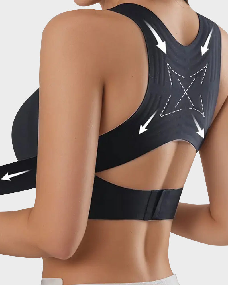 Posture Bra Front Closure Cross-Back Wireless