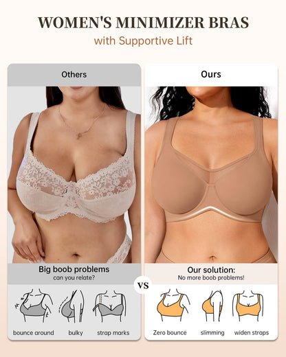 Women's Elegant Sheer Full Coverage Bra